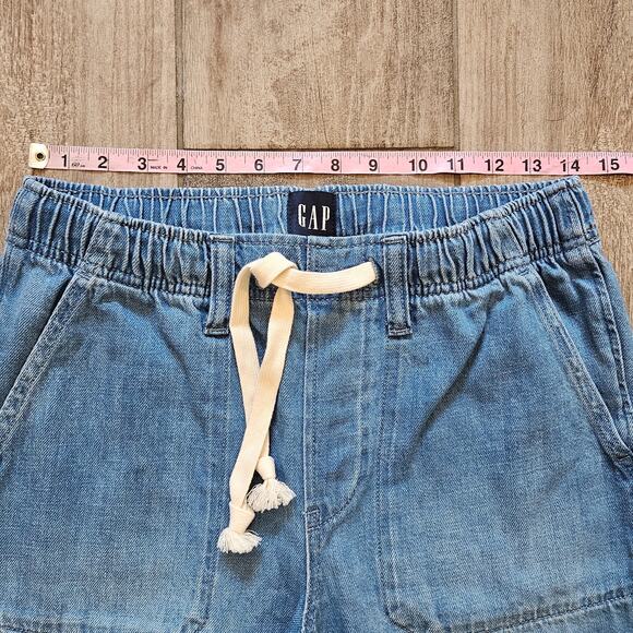 GAP Denim Pull On Jeans Women’s S Light Wash Elastic Waist Patch Pocket Pant - Picture 2 of 9